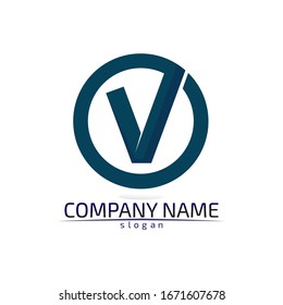 V logo corporate design vector V letters business logo and symbols template