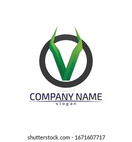 V logo corporate design vector V letters business logo and symbols template