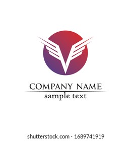 V logo corporate design vector V letters business logo and symbols template