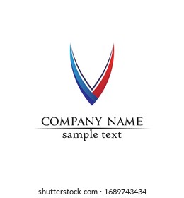 Logo V diseño corporativo vectorial letras vectoriales logotipo empresarial y plantilla de símbolos