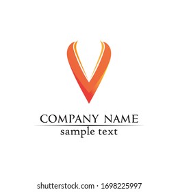 V logo corporate design vector. V letter business logo and symbols template