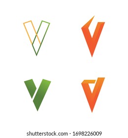 V logo corporate design vector V letters business logo and symbols template