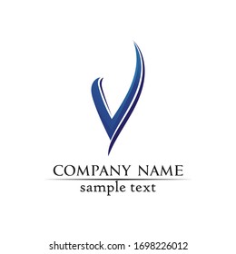 V logo corporate design vector. V letter business logo and symbols template