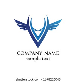 Vector de diseño corporativo del logotipo V. Plantilla de símbolos y logotipo de negocios de letras V