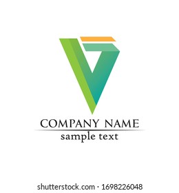 V Logo Corporate Design Vektorillustration. E-Mail-Vorlage für Firmenlogo und Symbole