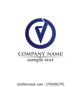 Logo V diseño corporativo vectorial letras vectoriales logotipo empresarial y plantilla de símbolos