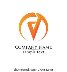 V logo corporate design vector V letters business logo and symbols template