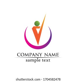 Logo V diseño corporativo vectorial letras vectoriales logotipo empresarial y plantilla de símbolos