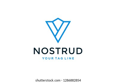 V logo design concept. Universal V design.