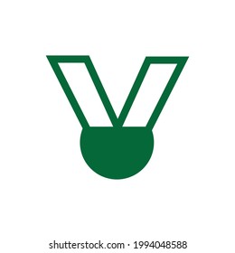 Diseño de logotipo V - logotipo de icono