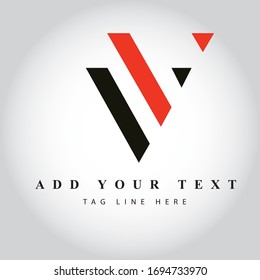 V logo design & illustration vector art