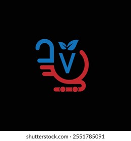 V logo design. Initial Letter Logo