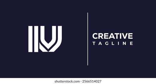 I and V logo design. IV abstract Letters Logo Monogram. This logo design is the process of creating a visual symbol that represents a brand, company, or individual.