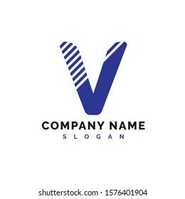 V Logo Design. V Letter Logo Icon Vector Illustration - Vector
