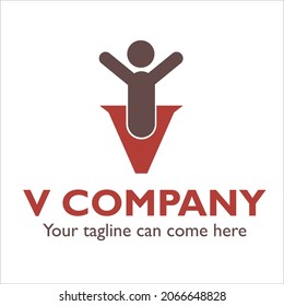 V Logo-Design zum Thema "Physische Fitness"