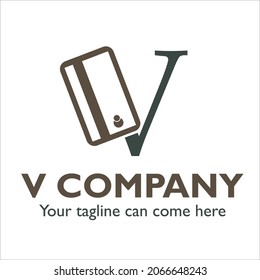 V logo design on Retail theme