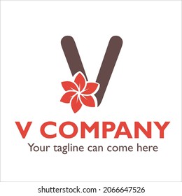 V Logo-Design auf dem Thema Hochzeitsservice