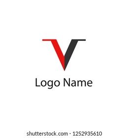 V logo design template elements,Elegant letter,brand name,logo illustration template.vector logo