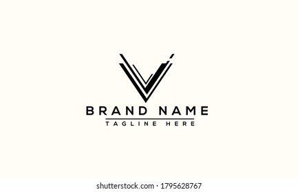 V Logo Design Template Vector Graphic Branding Element.