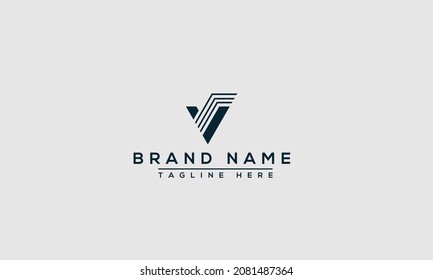 V Logo Design Template Vector Graphic Branding Element.