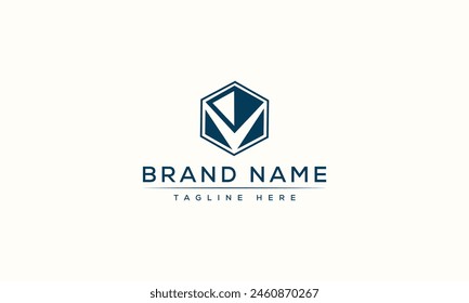 V logo Design Template Vector Graphic Branding Element.