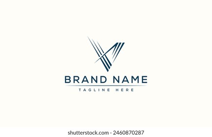 V logo Design Template Vector Graphic Branding Element.