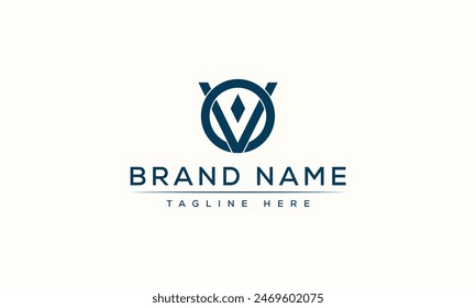 V logo Design Template Vector Graphic Branding Element.