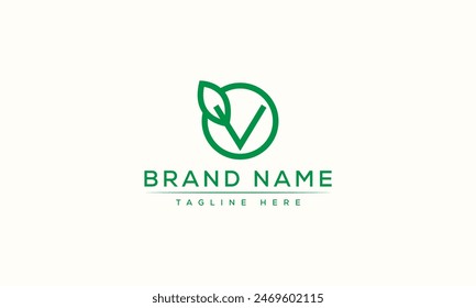 V logo Design Template Vector Graphic Branding Element.