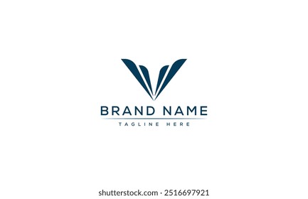 V logo Design Template Vector Graphic Branding Element.