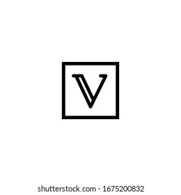 V logo design vector icon template