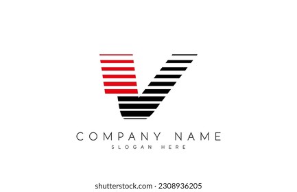 V ILUSTRACIÓN DEL VECTOR DE DISEÑO DE LOGOTIPO