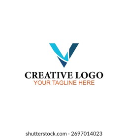 V logo design, vector logo, illustration logo design