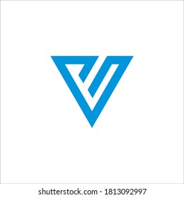 Letter V Line Arrow Logo Design Stock Vector (Royalty Free) 554487658