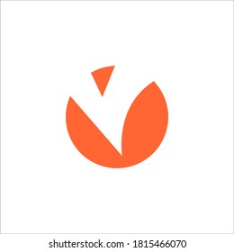 Signo vectorial de diseño de logotipo V