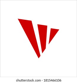 Signo vectorial de diseño de logotipo V
