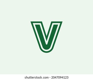 V logo design vector template