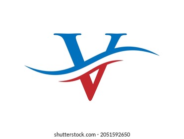 V Logo Design Vector Template. Initial Letter V Logotype For Business And Company Identity