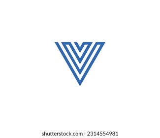 Plantilla vectorial de diseño de logotipo V