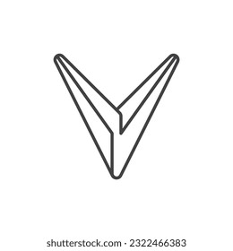 v logo with elegant style