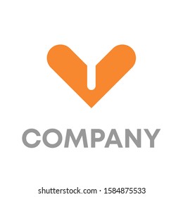 v logo icon design template sign