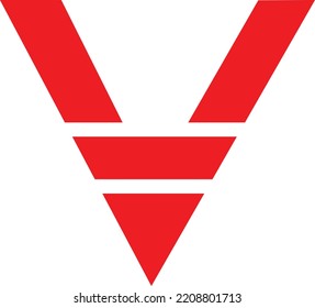 V Logo Icon Symbol Bts V Vector Design Eps Red Color