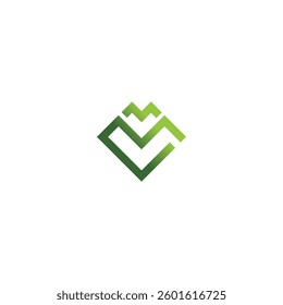 V logo icon vector technology illusion