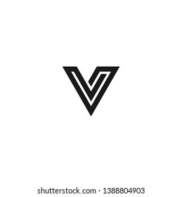 V logo inspiration , V literial