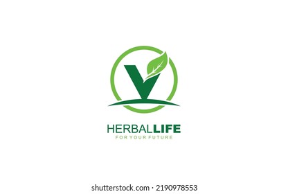 Hoja del logotipo V para identidad. ilustración vectorial de plantilla de naturaleza para su marca.
