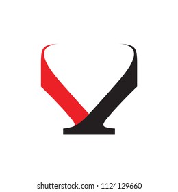 V logo letter design