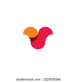 v logo letter geometric symbol sign vector design