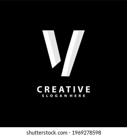 V logo letter, logo icon V modern design vector
