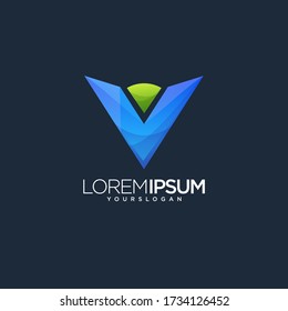 v logo letter shape icon