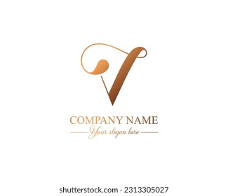 V logo. V letter logo template elements. personal monogram. Vector elegant logo. letter V logo design letter V luxurious