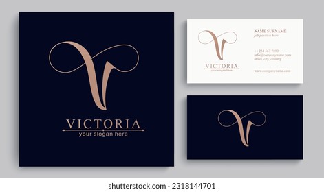 V logo. V letter logo template elements. personal monogram. Vector elegant logo. letter V logo design letter V luxurious